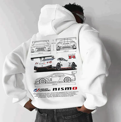 Adrian - Bluza męska oversize z nadrukiem Porsche