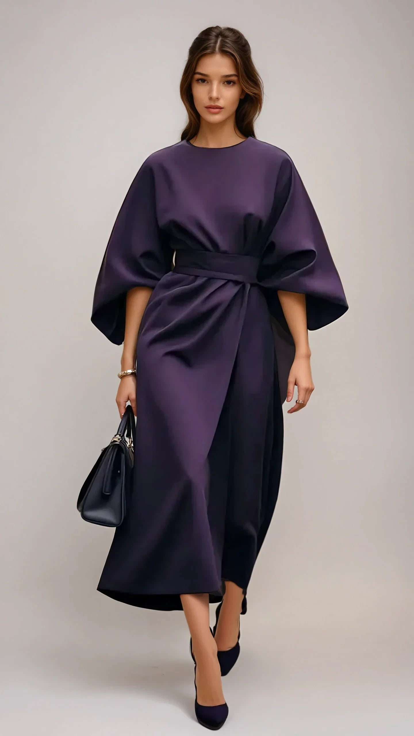 Vanessa – Women Elegant with belt Dress - Image 8