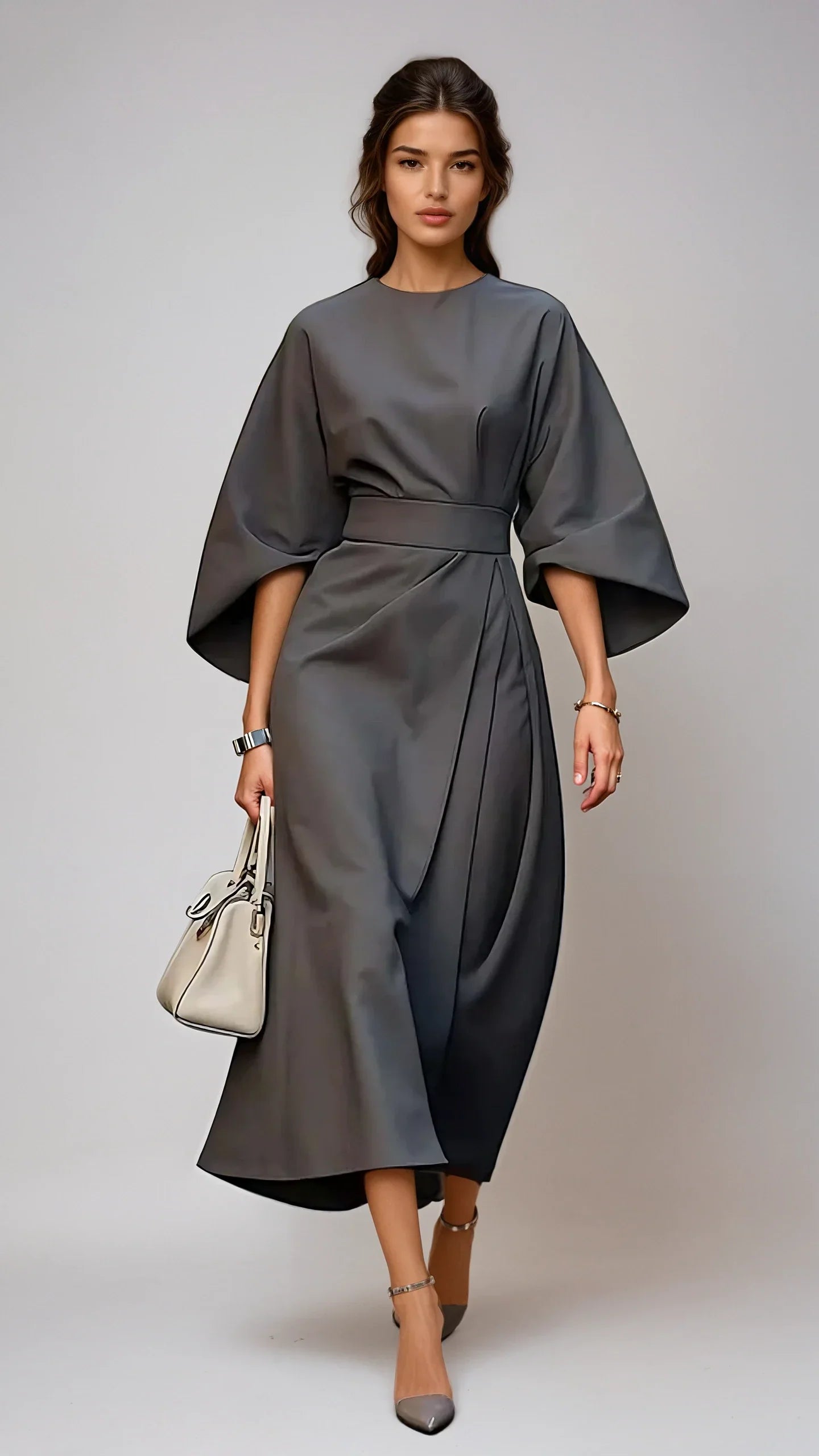 Vanessa – Women Elegant with belt Dress - Image 7