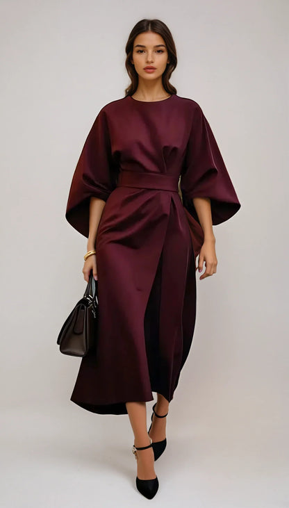 Vanessa – Women Elegant with belt Dress - Image 3