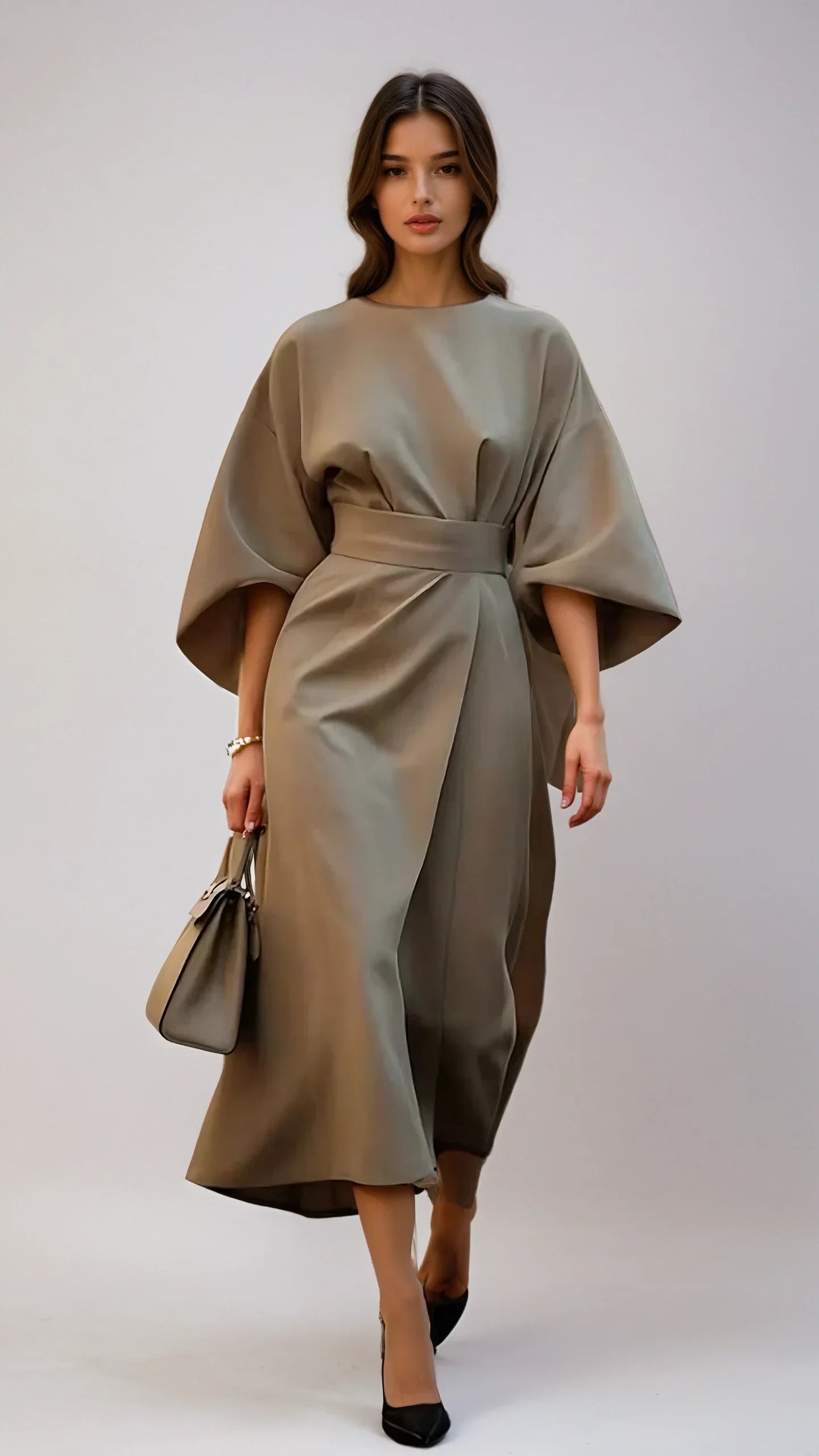Vanessa – Women Elegant with belt Dress - Image 1