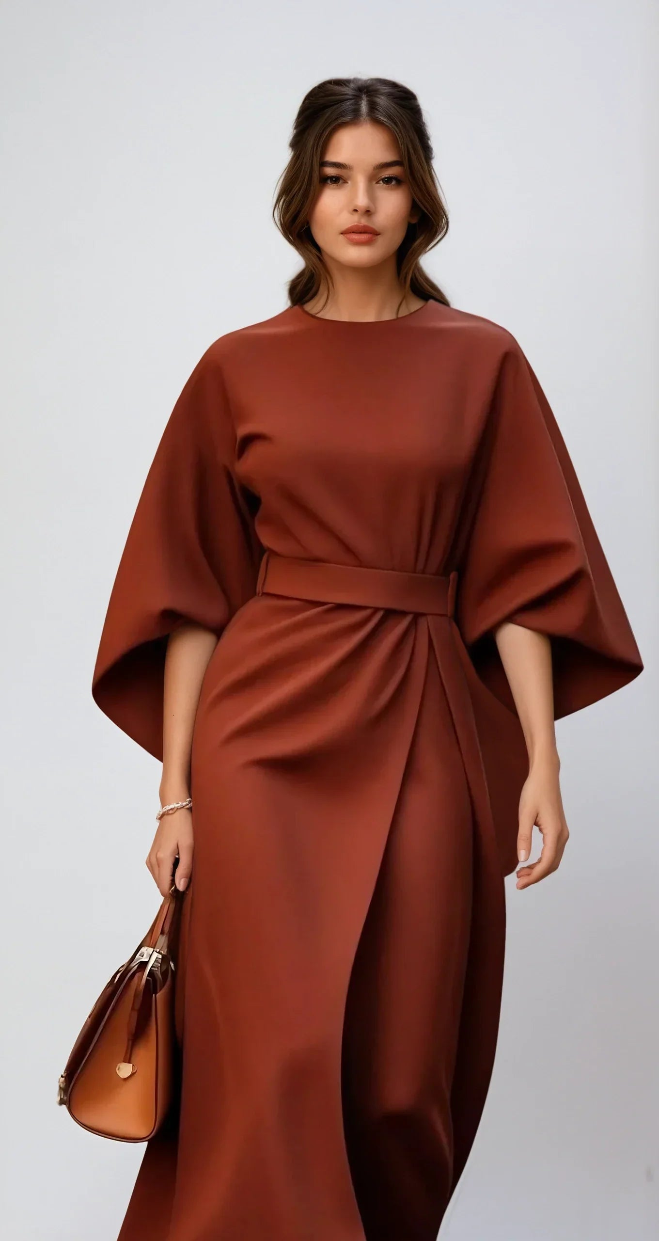 Vanessa – Women Elegant with belt Dress - Image 4