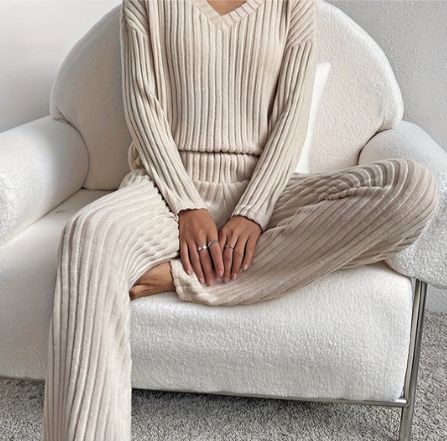 Luna – Komfortowy dzianinowy zestaw damski do relaksu