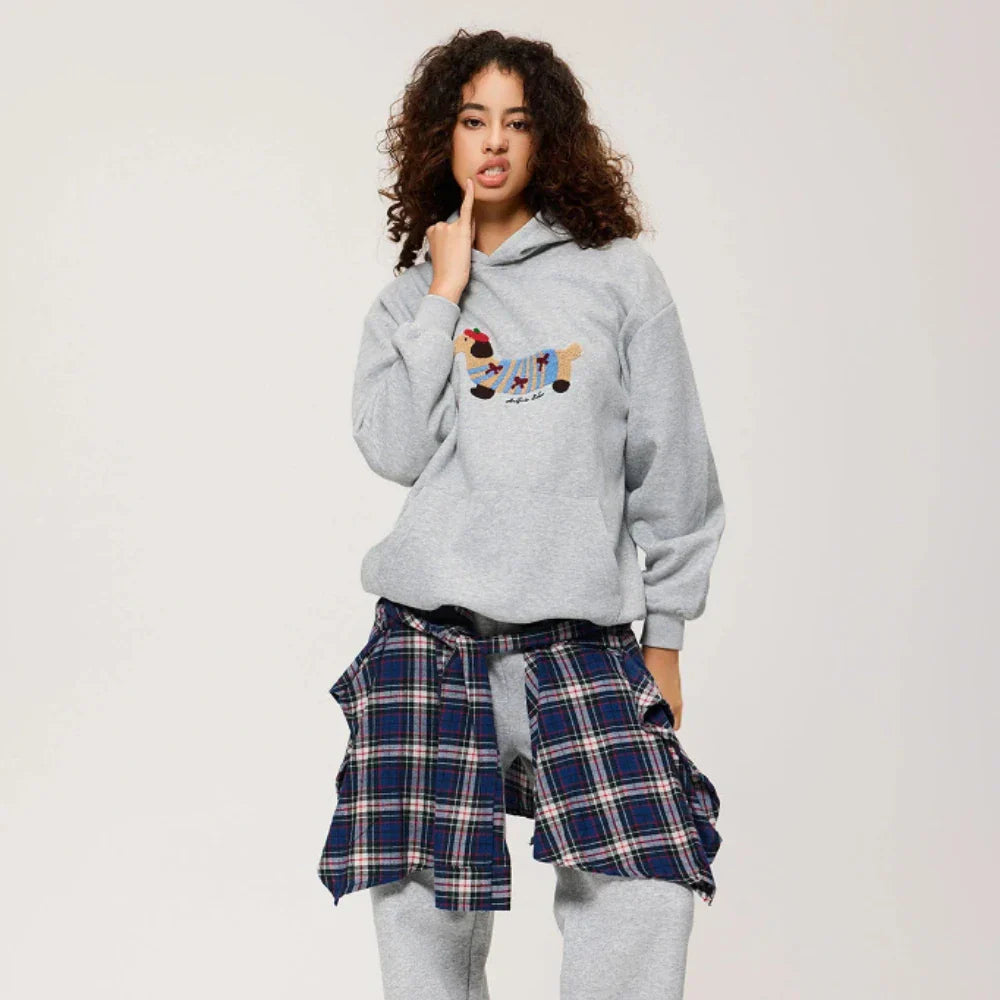 Tomek – Bluza z Kapturem Unisex z Haftowanym Motywem