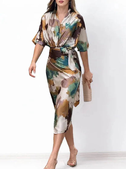 Mia – Floral Wrap Dress - Image 1