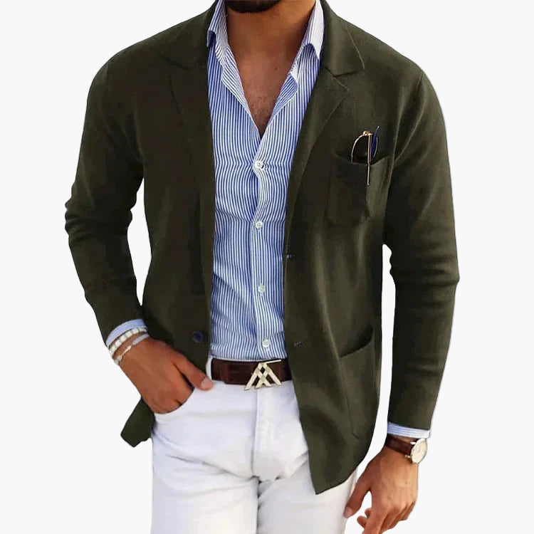 Męska marynarka o kroju Tailored-Fit z zapięciem na jeden guzik - J&B; - 5 - Livia-Moda