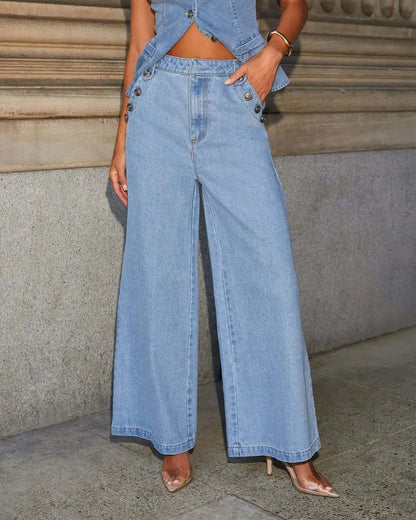 Sandra – Sleeveless Denim Co-Ord Set - Image 7