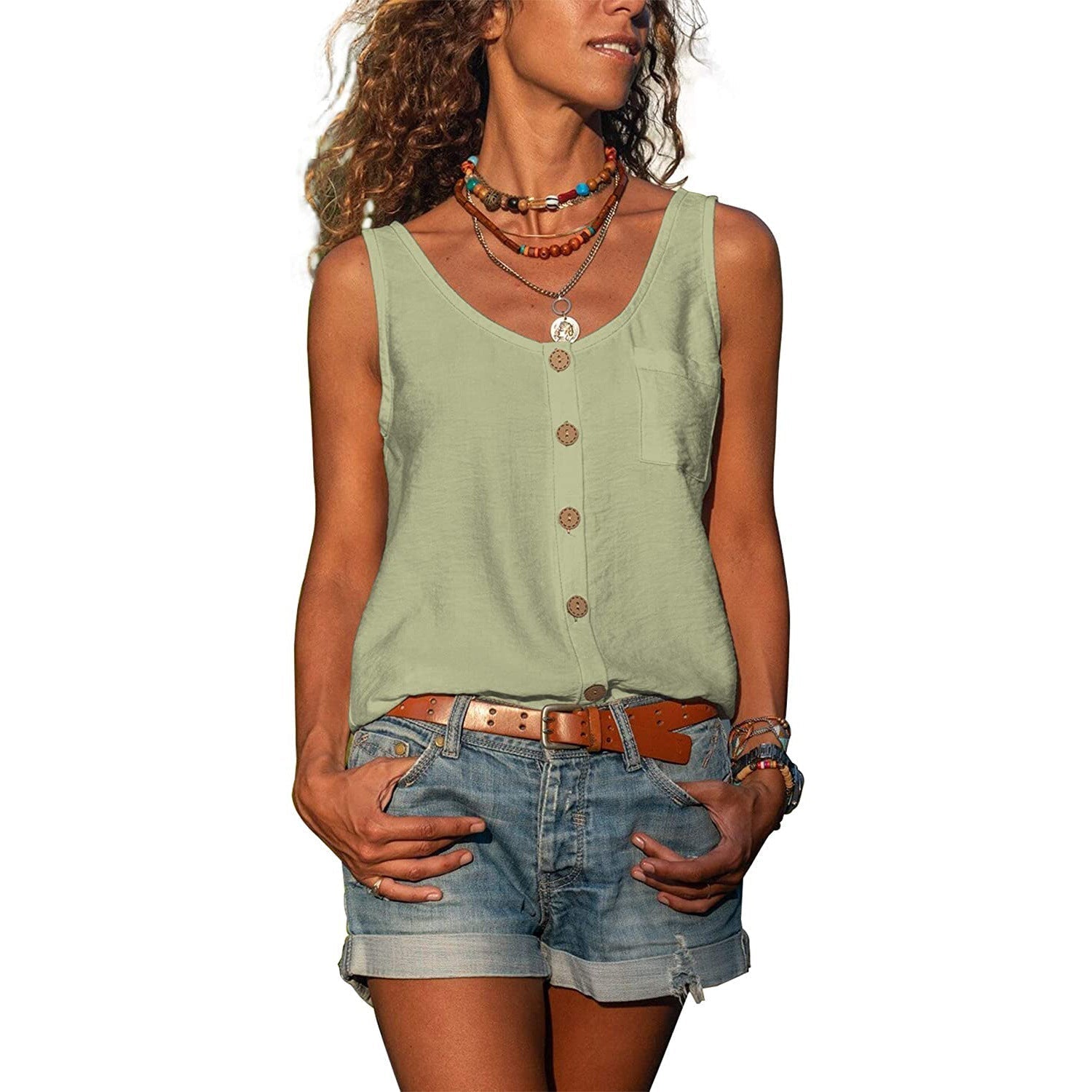 Alma – Elegancki damski tank top na ramiączkach