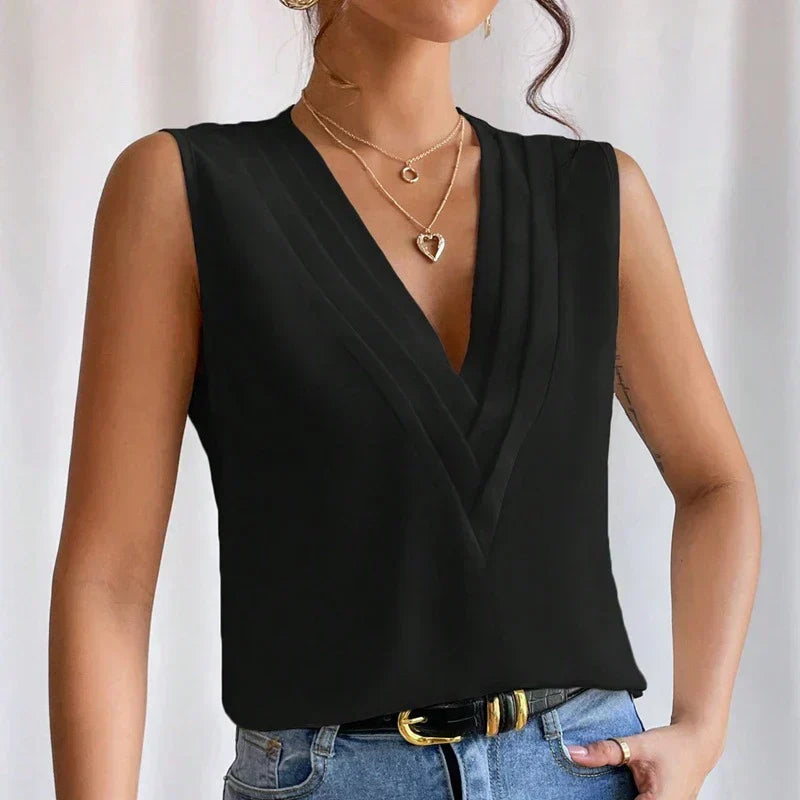 Valentina – Elegancka bluzka bez rękawów
