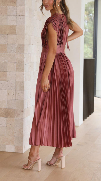Paula – Women Pleated Maxi Dress - Image 4