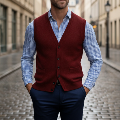 Walter – Stylish Knit Buttoned Vest for Men - Image 6