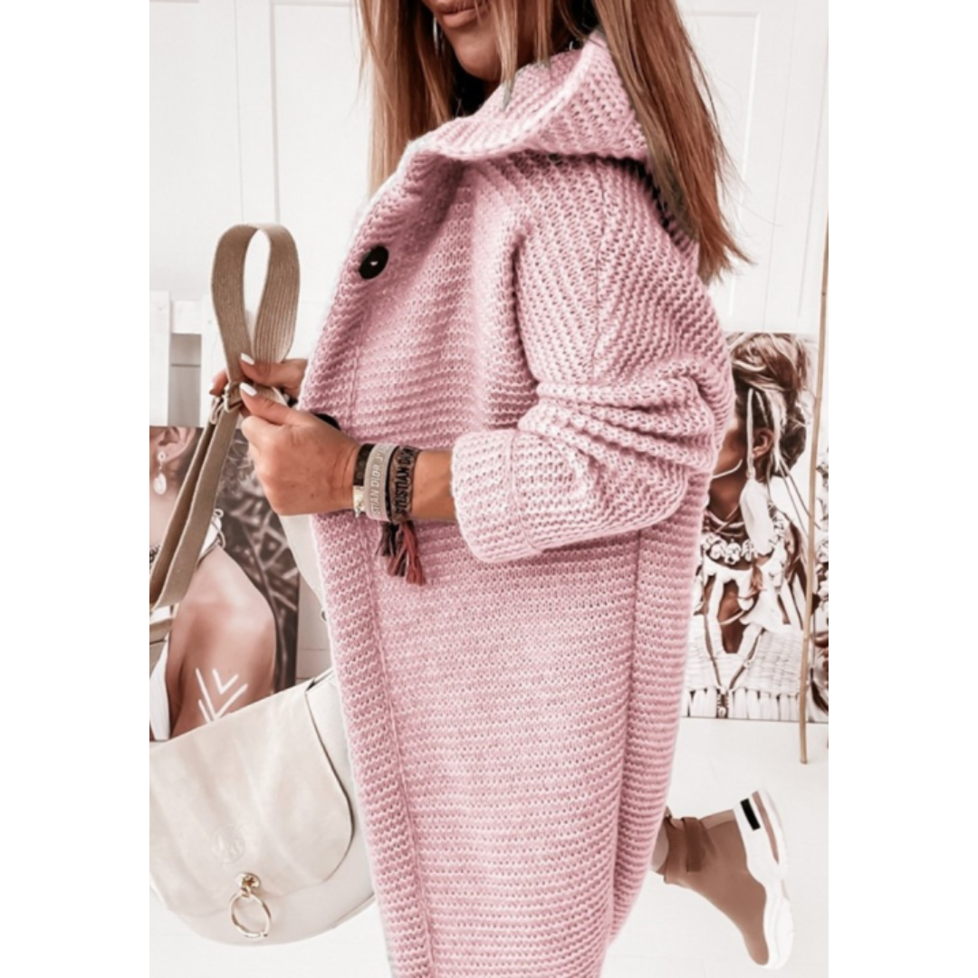 Nora - Damski Kardigan z Kapturem Oversize