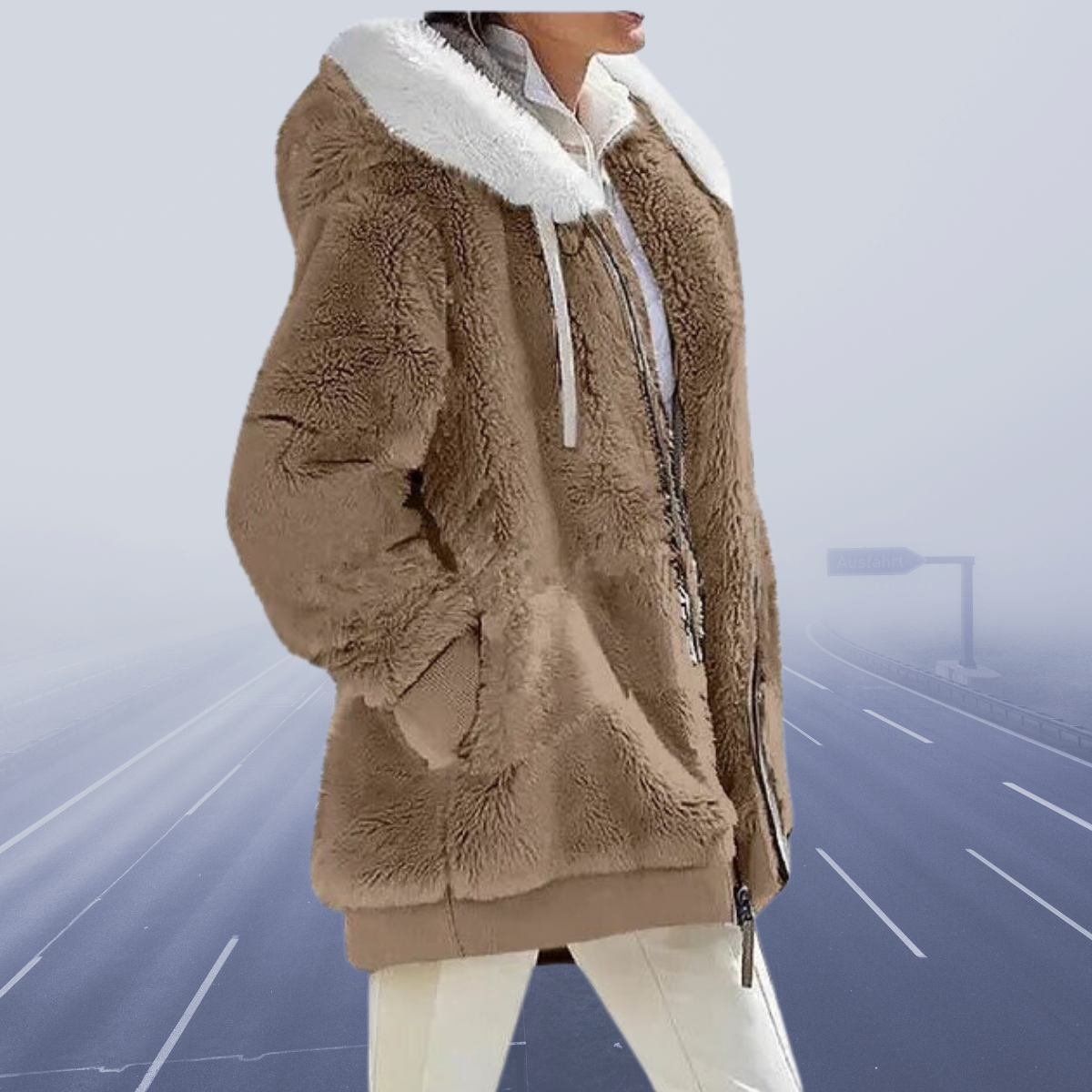 Laura – Damska bluza ocieplana z kapturem