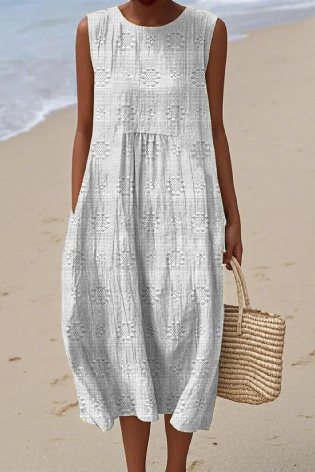 Thea – Women Sleeveless with Embroidery Dress - Image 2