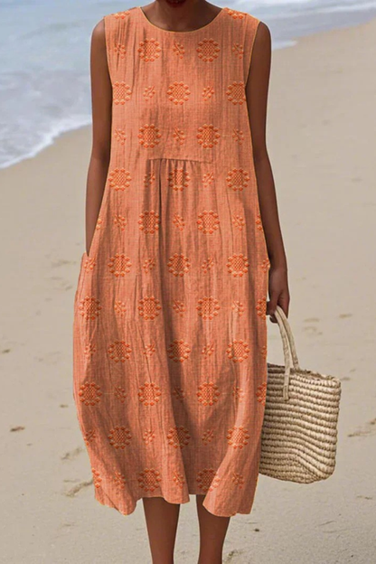 Thea – Women Sleeveless with Embroidery Dress - Image 4