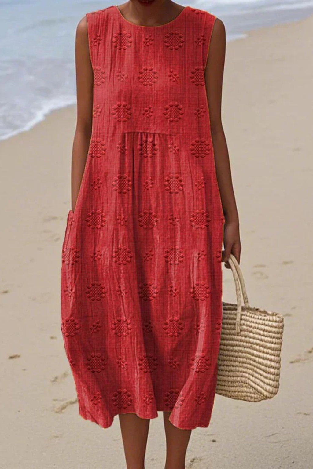 Thea – Women Sleeveless with Embroidery Dress - Image 5