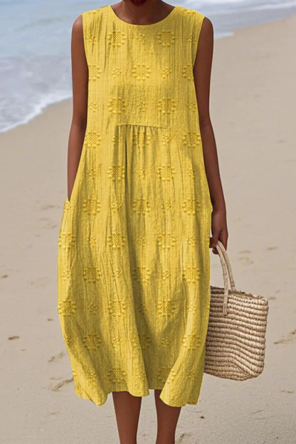 Thea – Women Sleeveless with Embroidery Dress - Image 6