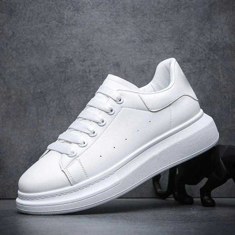 Adrian - Sneakersy unisex skórzane z grubą podeszwą