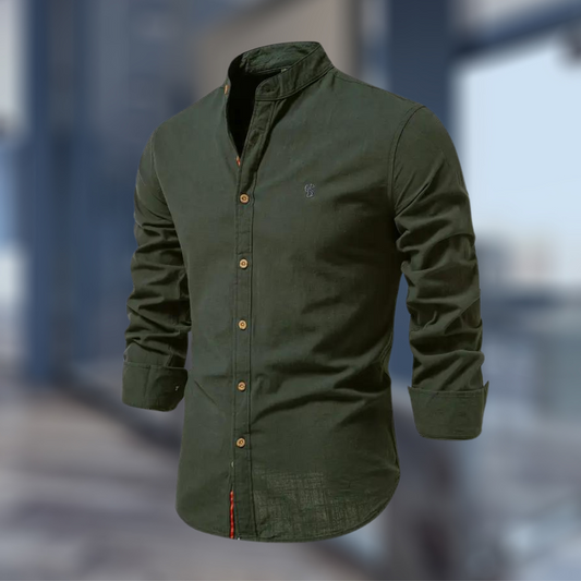 Robert – Casual shirt with a stand-up collar for Men - Image 1