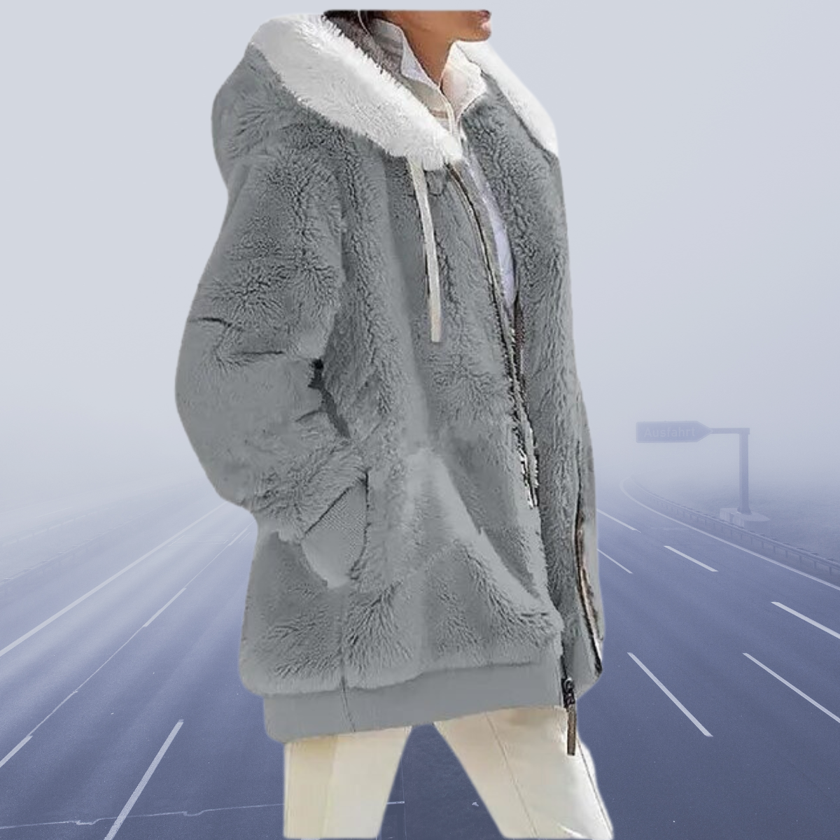 Laura – Damska bluza ocieplana z kapturem