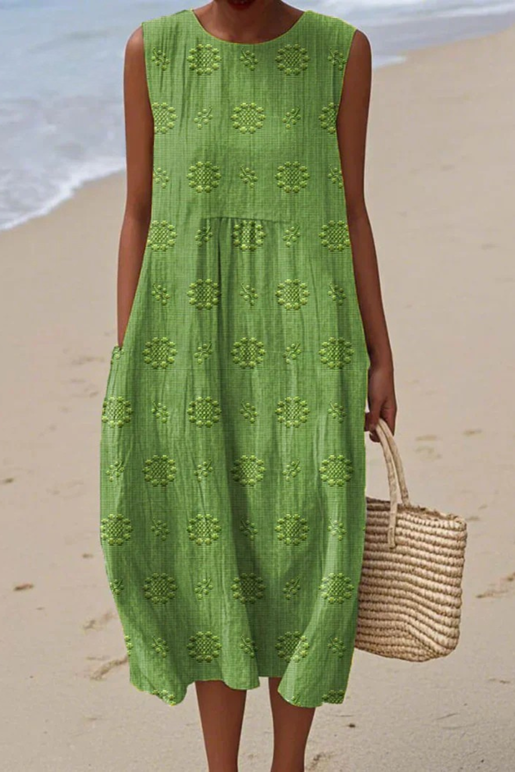 Thea – Women Sleeveless with Embroidery Dress - Image 1