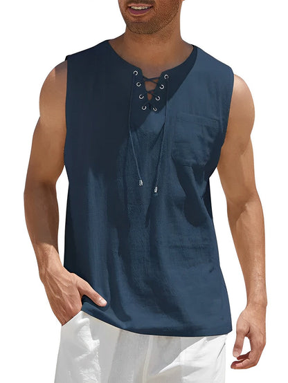 Marco – Męski letni tank top o swobodnym, lekkim kroju