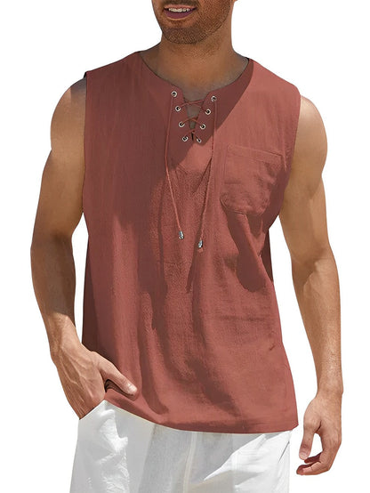Marco – Męski letni tank top o swobodnym, lekkim kroju