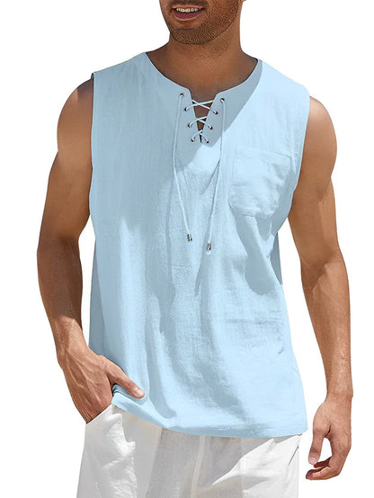 Marco – Męski letni tank top o swobodnym, lekkim kroju