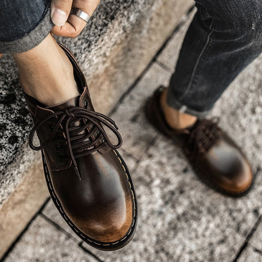 Luca – Męskie buty skórzane z przeszyciem