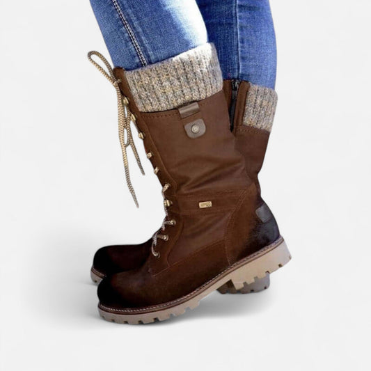 Laura – Sznurowane botki damskie o solidnym, outdoorowym kroju