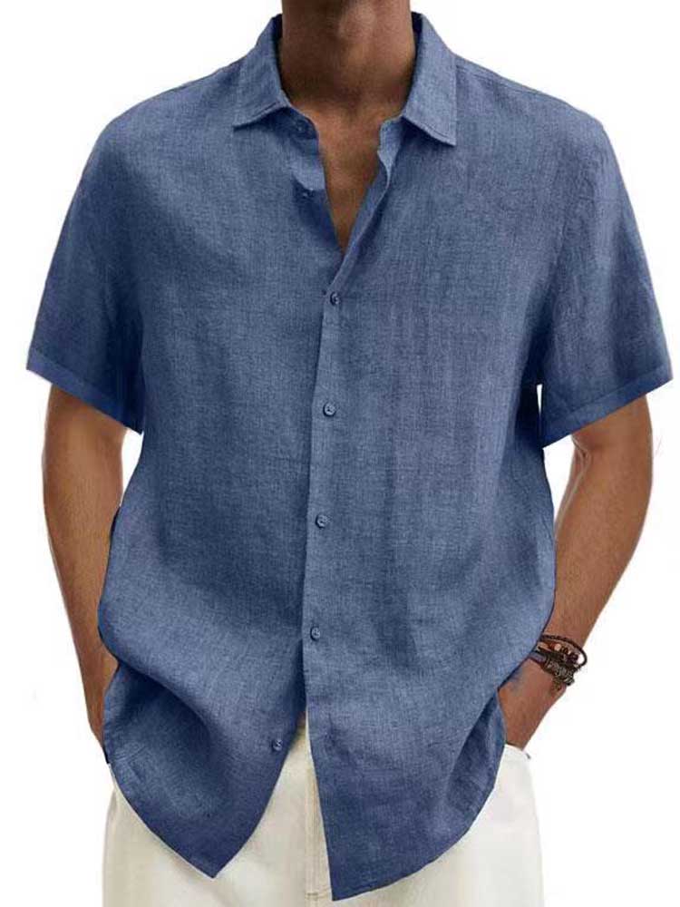 Walter – Men’s Short Sleeve Linen Shirt - Image 2