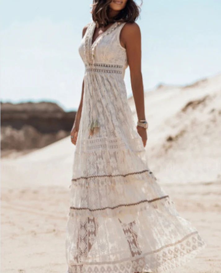 Lila – Bohemian-Maxikleid für Damen - Image 3