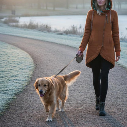 Layla – Damska jesienno-zimowa bluza z dużym kapturem i asymetrycznym krojem