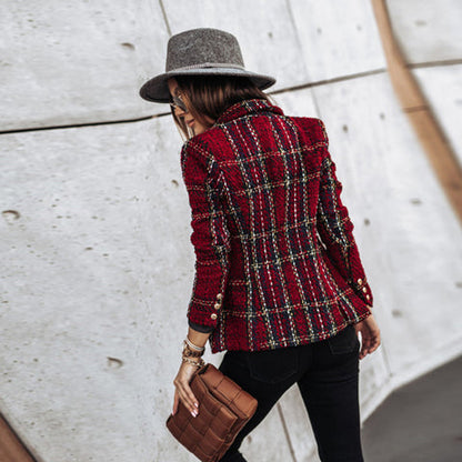 Mila – Damska strukturalna marynarka z długim rękawem