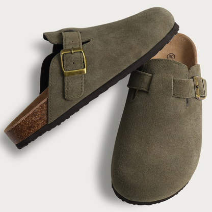 Petra – Women Suede Slip-On Clogs - Image 5