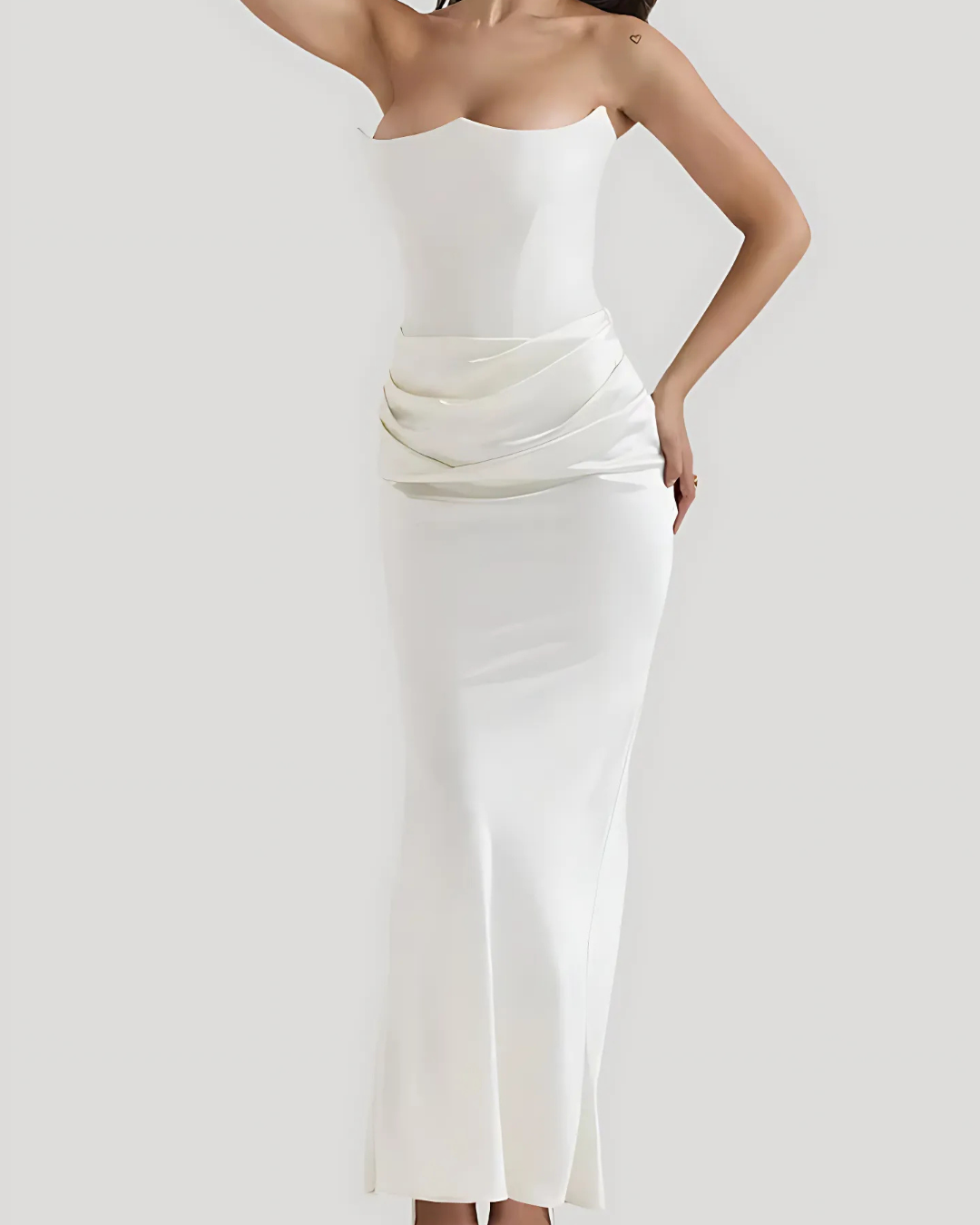 Ella – Elegant Strapless Maxi Dress for Women - Image 8