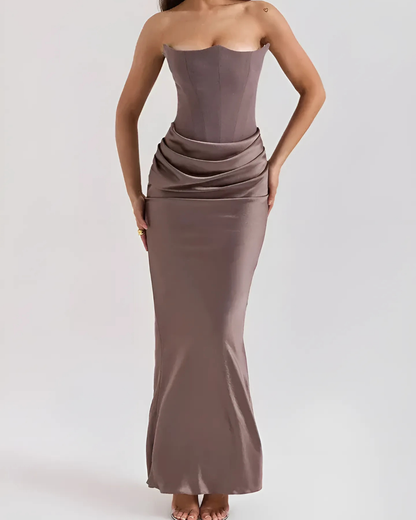 Ella – Elegant Strapless Maxi Dress for Women - Image 1