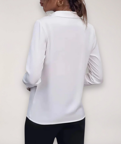 Sarah – Women Spring Buttoned Office Blouse - Image 2