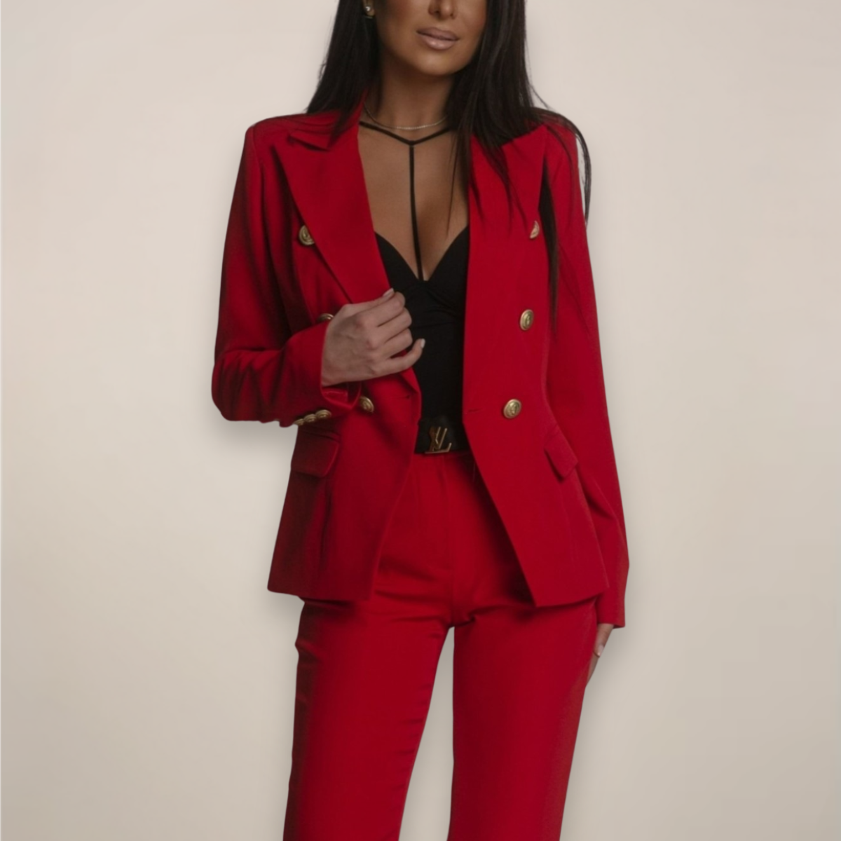 Ella – Women Elegant Double-Breasted Set - Image 9