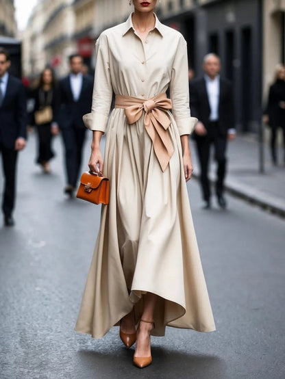 Vanessa – Women Long-Sleeve Tie Dress - Image 4