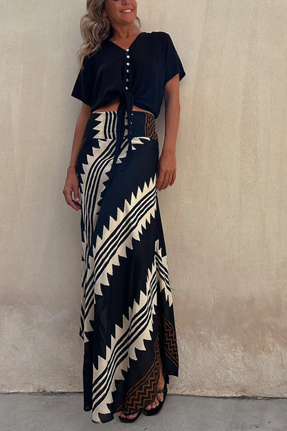 Stefanie – Women’s Elastic Waist Maxi Skirt - Image 9