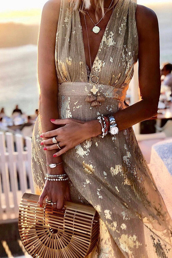 Gisela – Women Elegant V-neck Maxi Dress - Image 5