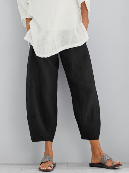 Marie – Relaxed Linen loose 3/4 trouser for Women - Image 3