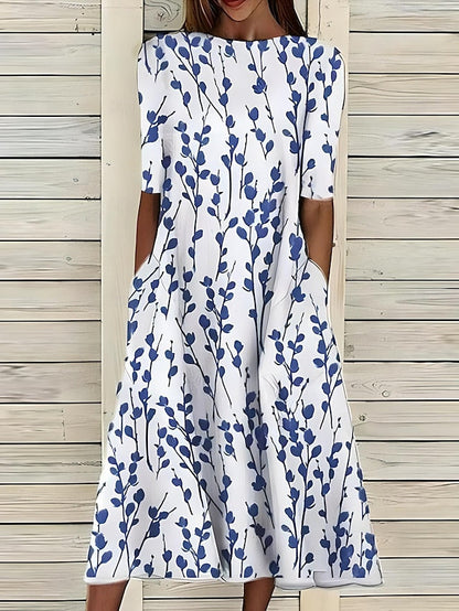 Yvonne – Elegant Coastal Floral Dress for Women - Image 2