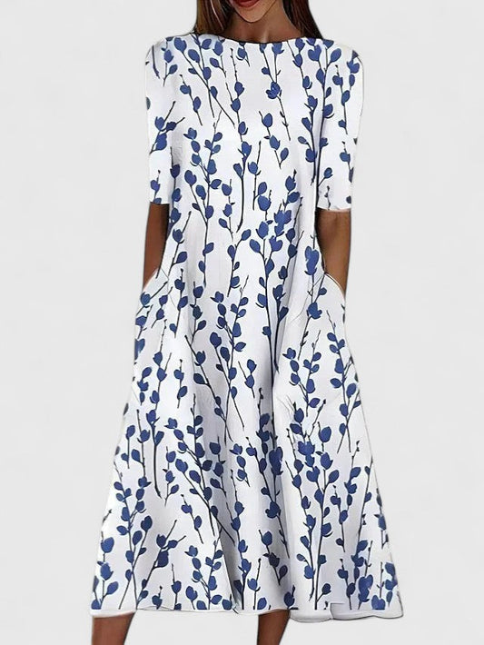 Leonie – Floral Sophisticated Dress - Image 1