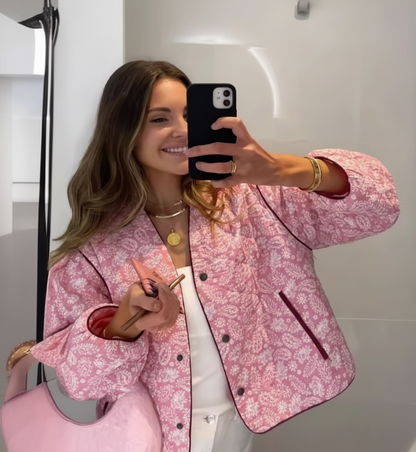 Emily – Lekka pikowana kurtka damska o krótkim kroju