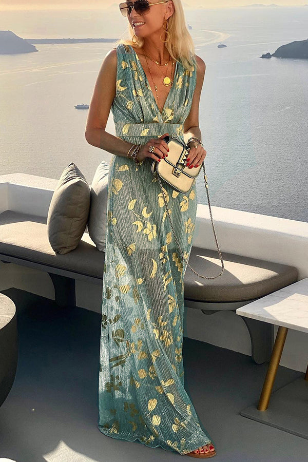 Gisela – Women Elegant V-neck Maxi Dress - Image 6