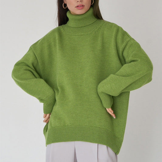Amira – Sweter wełna z golfem o luźnym kroju