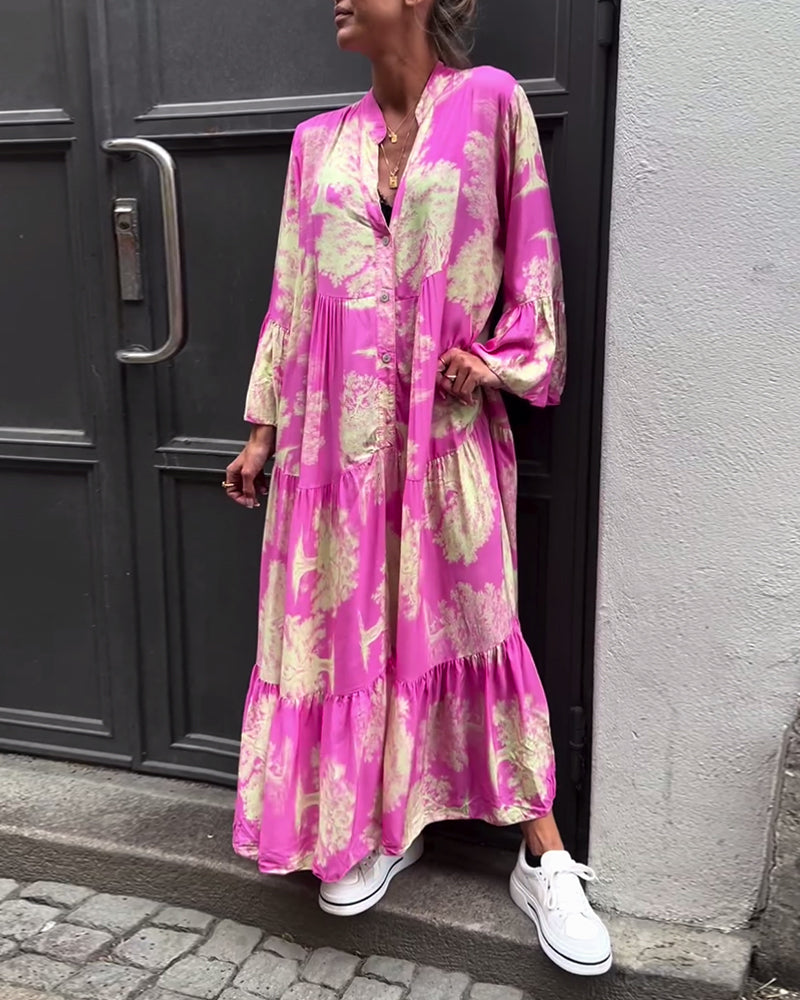 Luisa – Floral Loose-Fitting Patchwork Dress - Image 7
