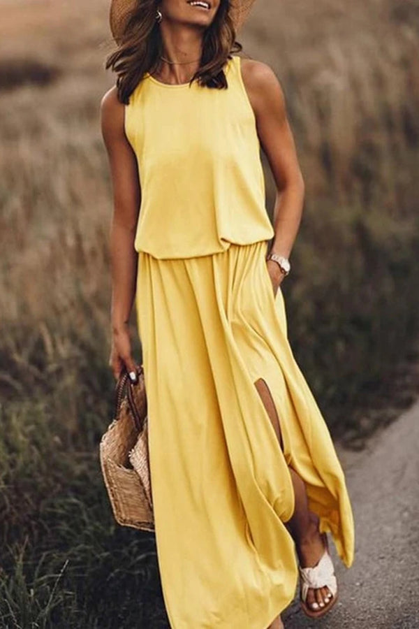 Katrin – Women Loose Fit Slit Maxi Dress - Image 5